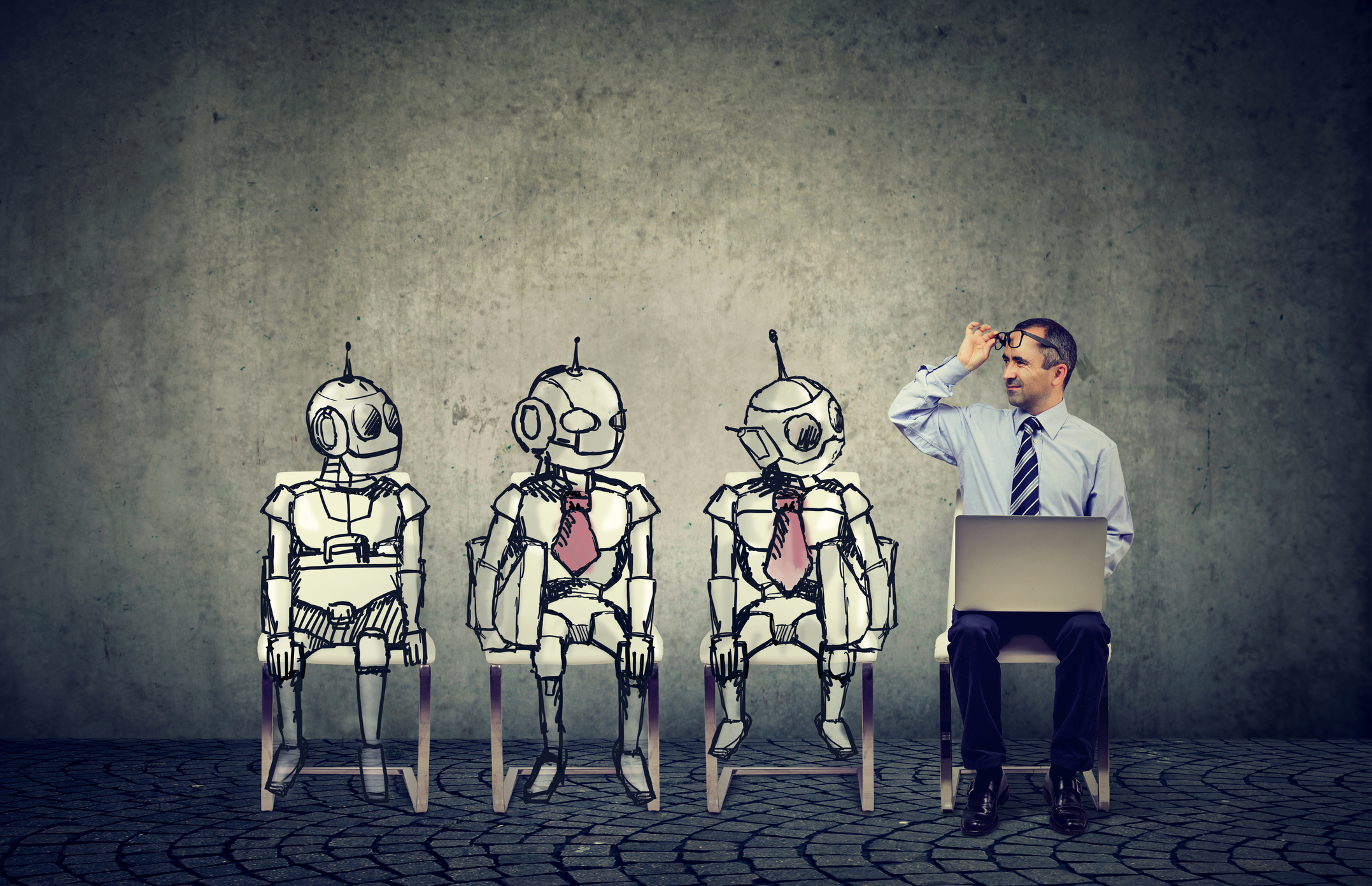 Des humains et des robots….